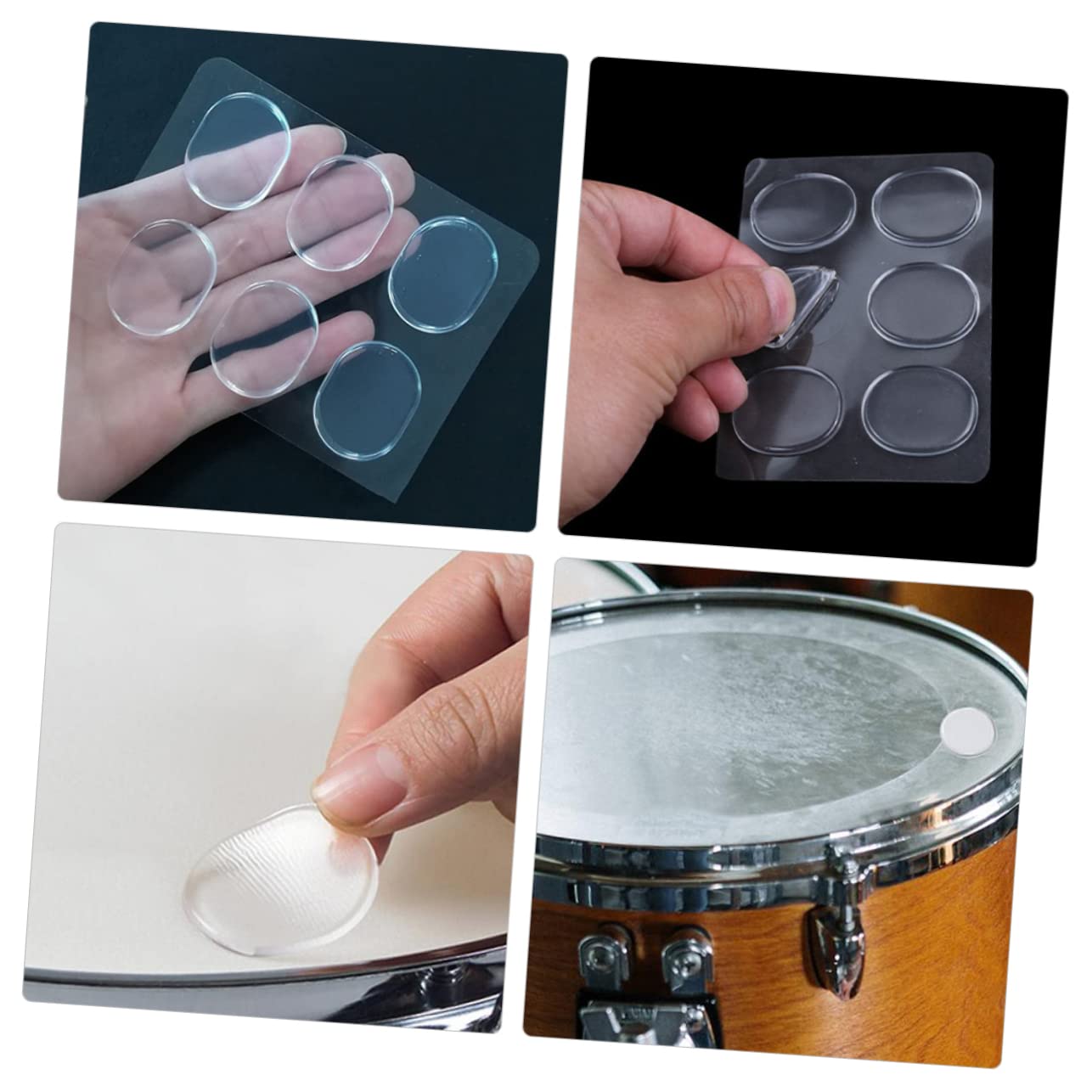 Protezione In Silicone Per Grancassa - Guardia Cuscinetto Antiscivolo, Per Batteria, Facile Da Installare, 10x3.2 Cm
