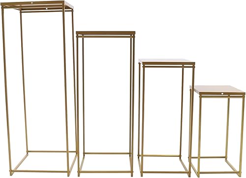 Soporte de flores de metal para boda, florero con columna de flores, centro de mesa geométrico, jarrón para arreglos florales, decoración de mesas