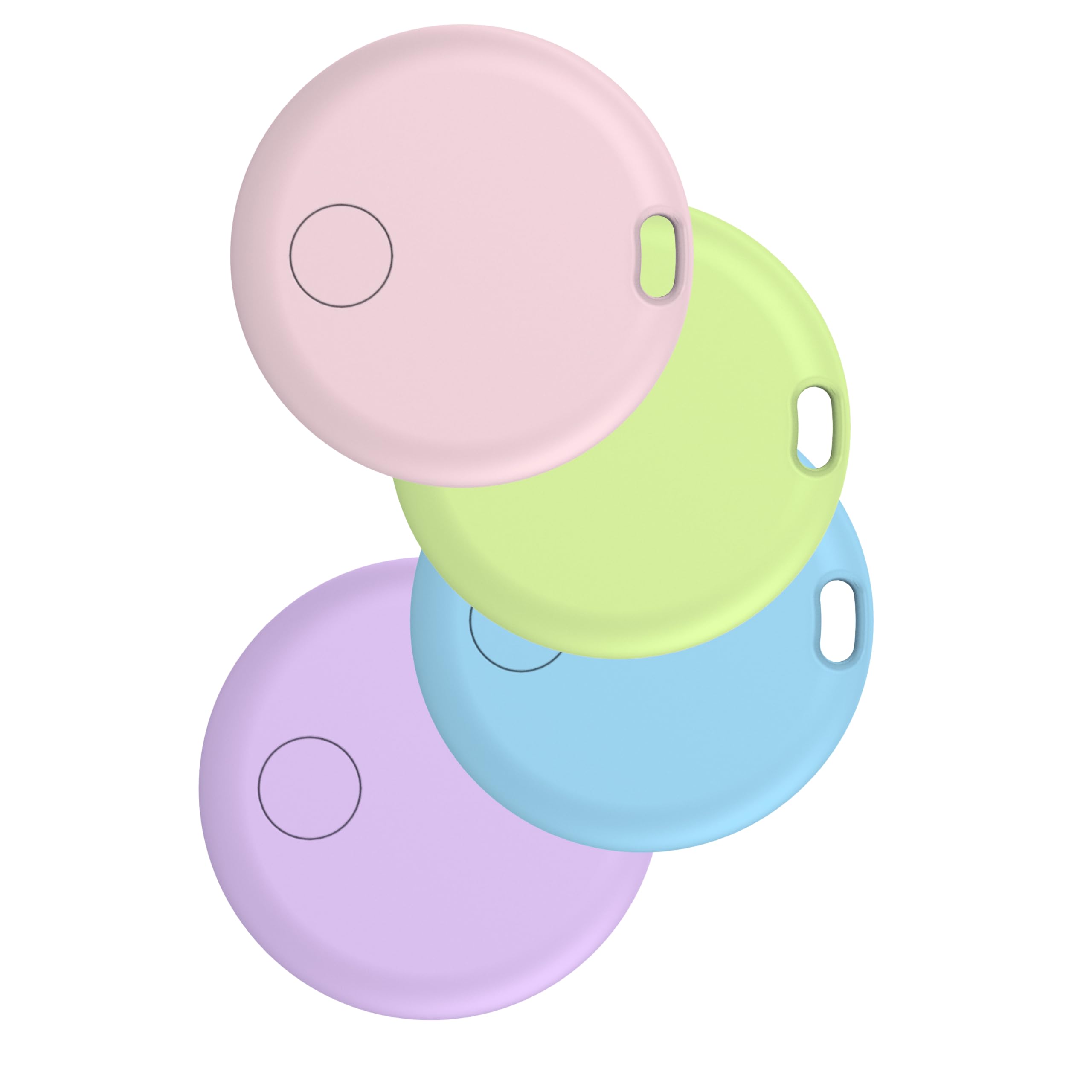 Air Tracker Tags-4 Pack: Smart Bluetooth Tracker, Item Finder Works with Apple Find My (iOS Only) App, Trakcer Tag Locator for Keys, Luggage, Satchel, Backpack etc. (Not for Android Devices)