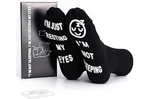 Humorous Father's Day Socks for Elderly: 'I'm Not Sleeping, Just Resting My Eyes'