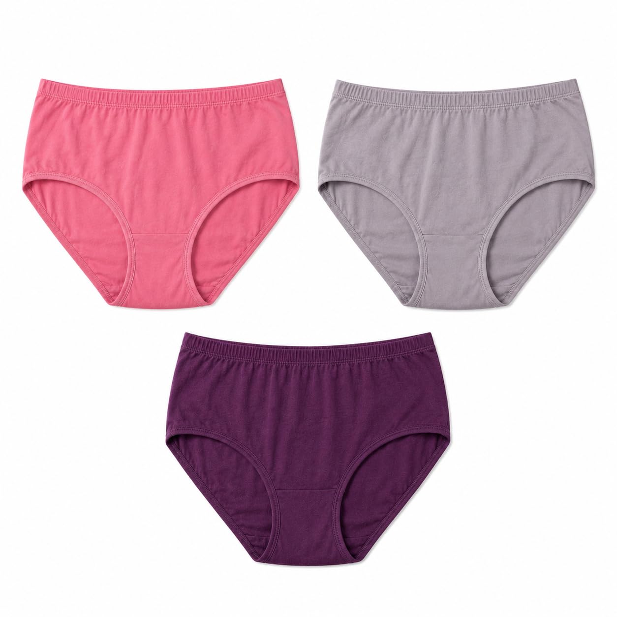 dandur Women's Comfortable Panty with Comfortable Elastic for Daily Outfit, Office, Travel, Fitness and Home Use (Pack of 3)-picture-13