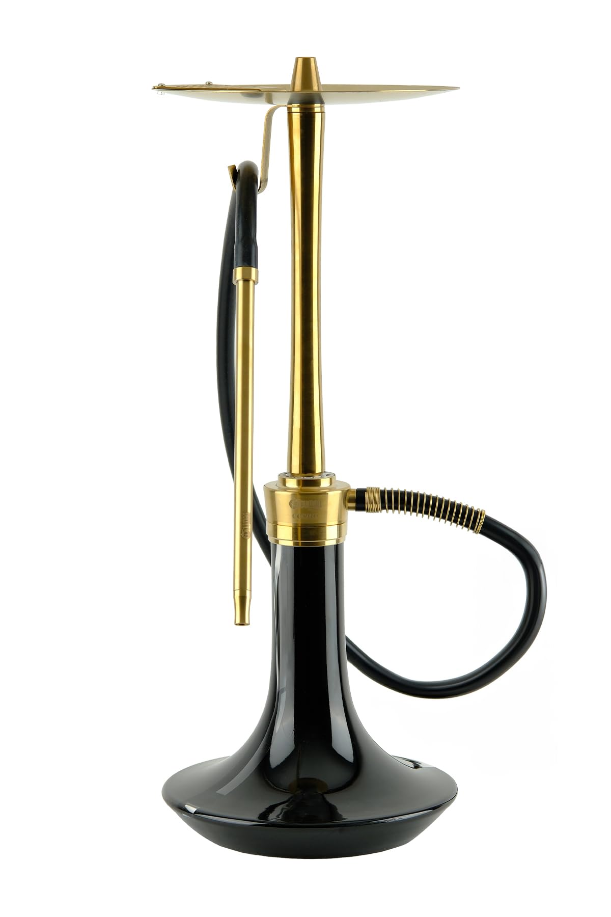 COSMO HOOKAH SHISHA - GOLD BODY - BLACK GLASS