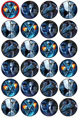 24 toppers para cupcake de Avatar