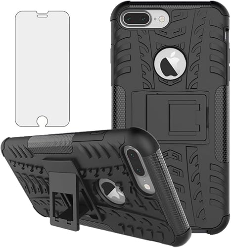 Miniatura 1 de Funda para iPhone 7plus 8plus 78 Plus 5.5 con protector de pantalla de vidrio templado y soporte, accesorios híbridos duros y resistentes para celda