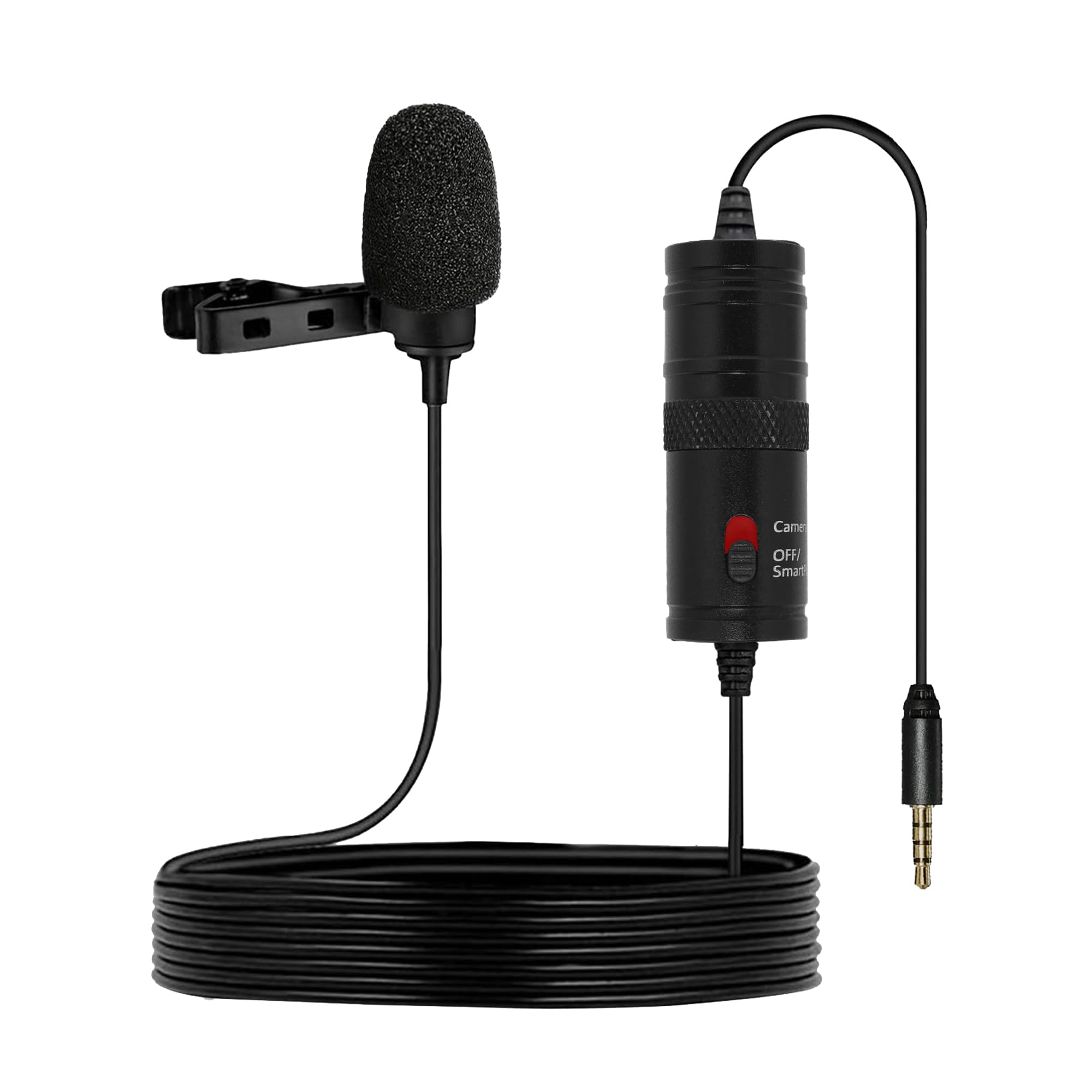 amazon basics Metal Condenser Microphone with 6m Cable | Compatible with Smartphones, Cameras, PCs, and Laptops | Built-in Noise Reduction (Black)-picture-17