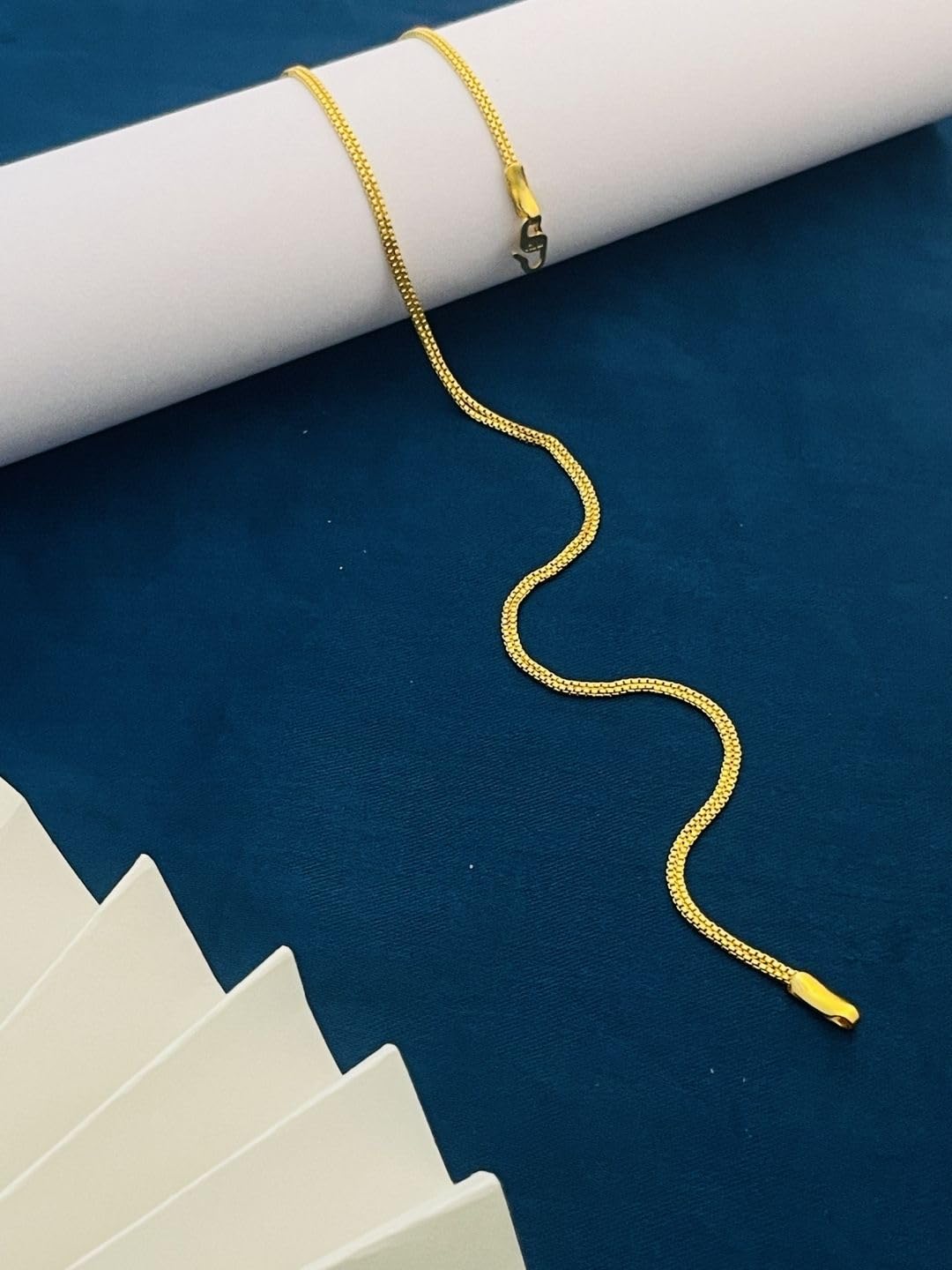 Gold Chain for Men | Skin Friendly 18 Inch Chain | Long Lasting Colour | Premium Stylish Jewelry-image-48