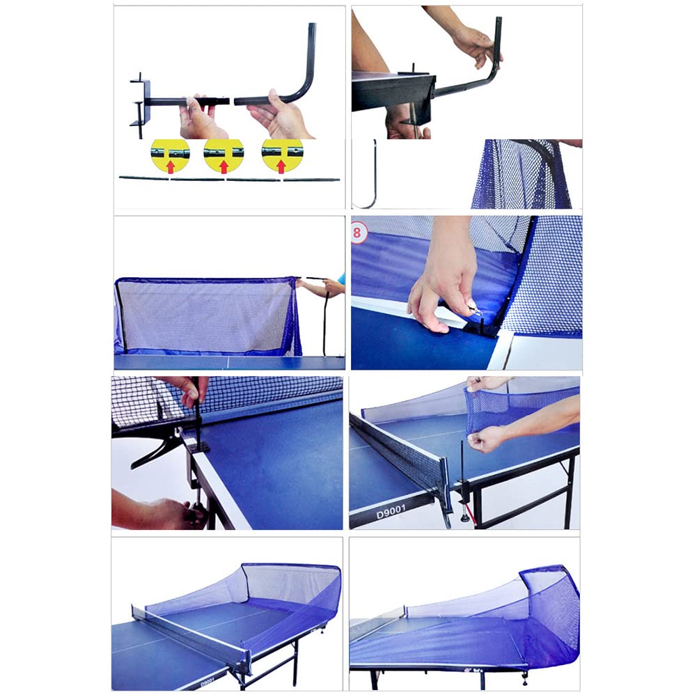 captura | Red plegable colección pelotas tenis mesa – Robot automático | portátil para entrenamiento múltiples pelotas entrenamiento para una sola