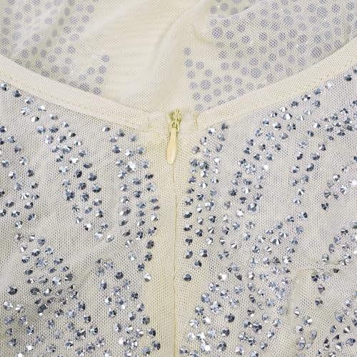 Image of PORRCEY Women's Sexy Elegant Rhinestone Bodycon Dress Hot Drilling Clubwear
