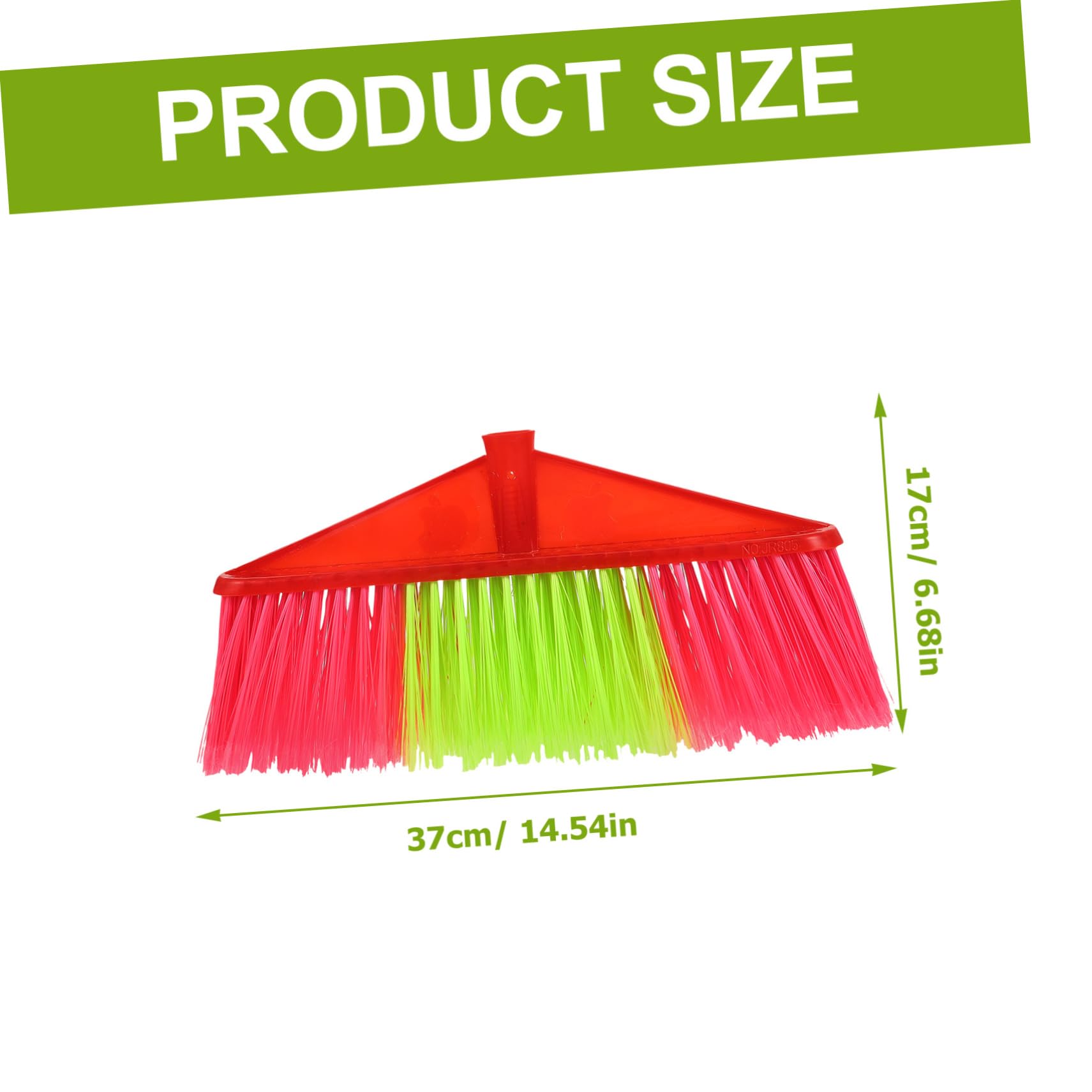 WOFASHPURET Ergonomic Handle Plastic Broom Head Refill Sweeper Mop for Home Easy to Install Store Random