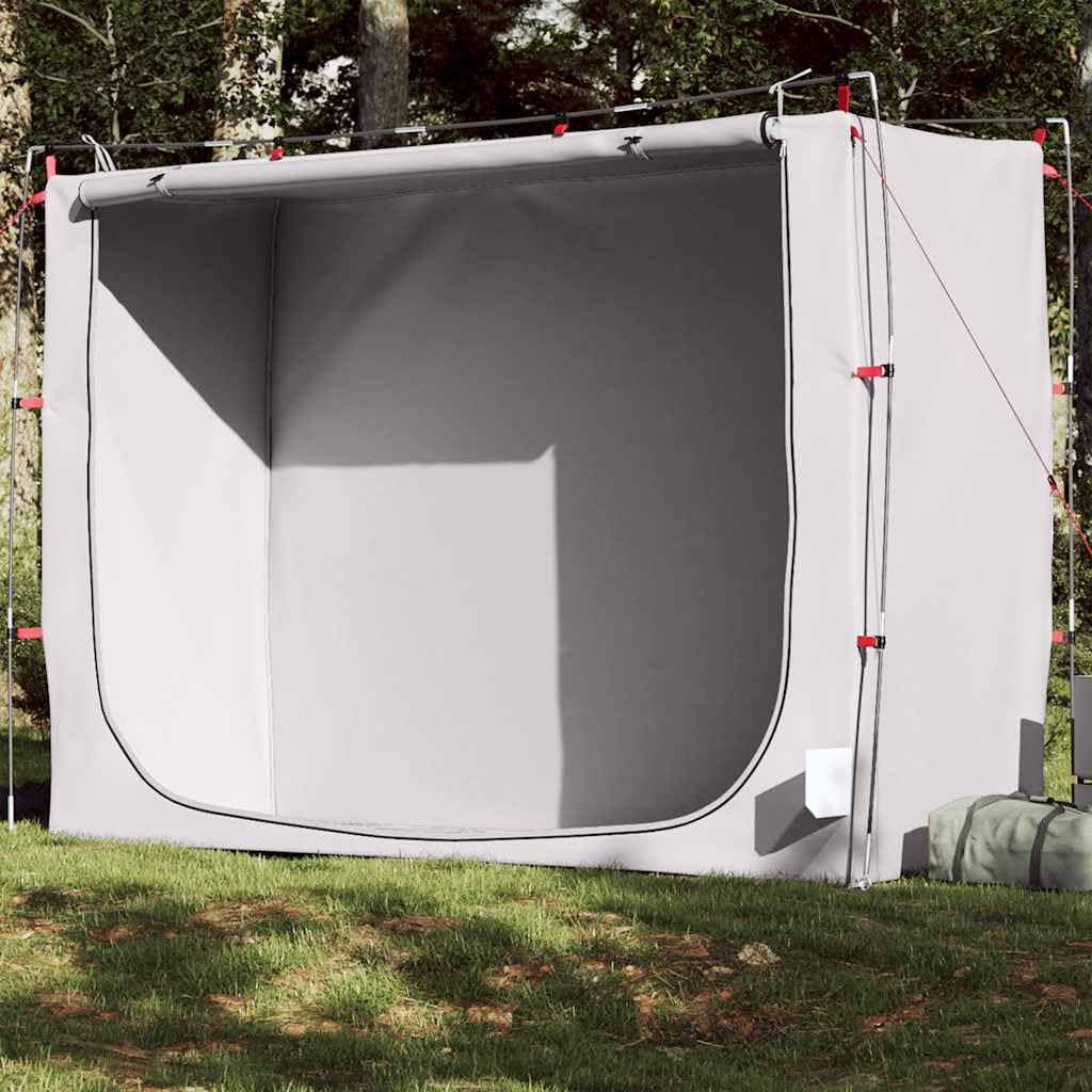Tienda auxiliar gris impermeable de poliéster con revestimiento de poliuretano, 220 x 79 x 155 cm, ligera con doble cremallera, para camping, familia, exteriores, festivales y trekking