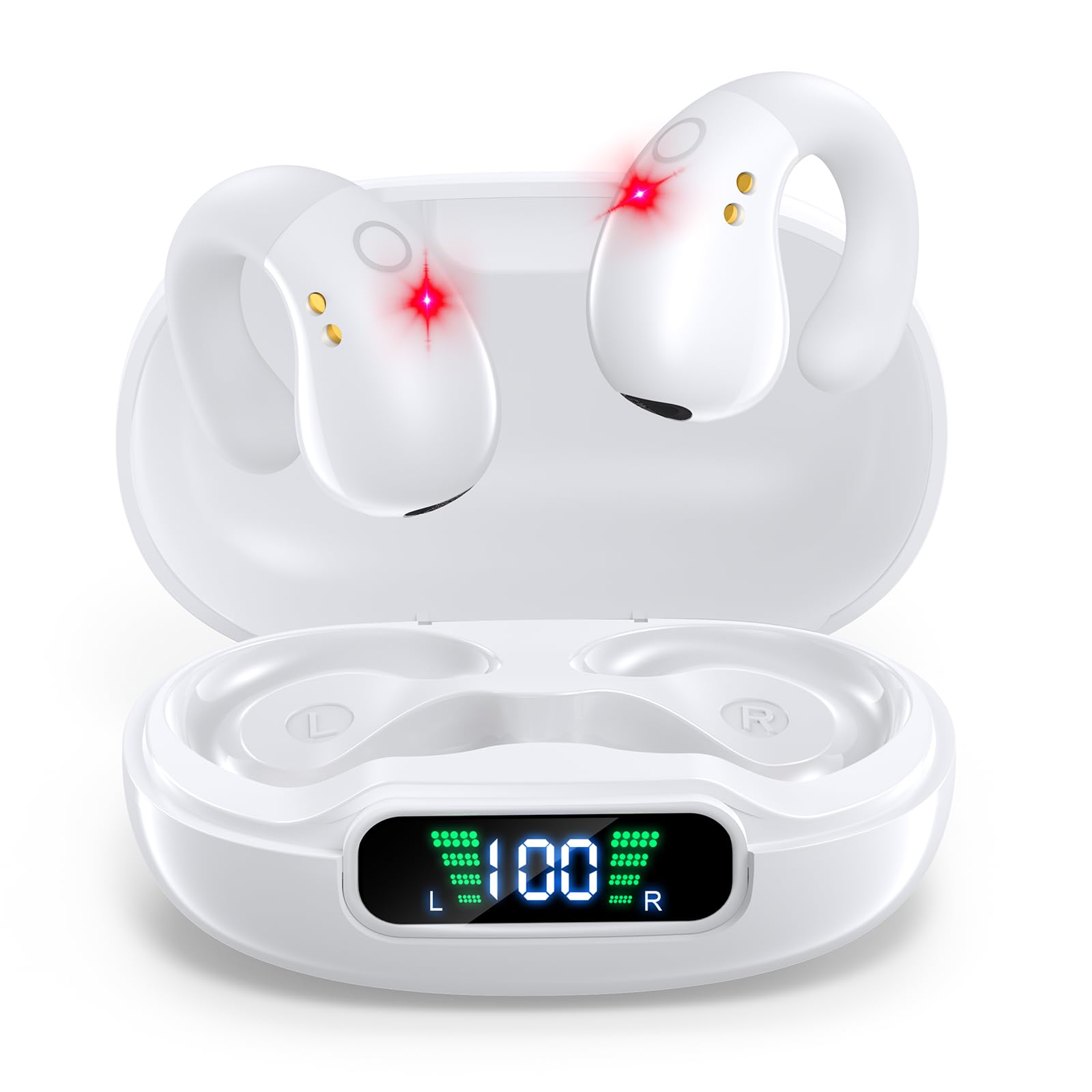 Amazon.co.jp: イヤホン bluetooth【近未来感 イヤーカフイヤホン】新