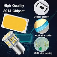 Vista 5 de Bombilla LED 1156 de luz de marcha atrás, 1141 1003 7506 BA15S, utilizada para luces de respaldo de camión, luces de estacionamiento traseras, luz