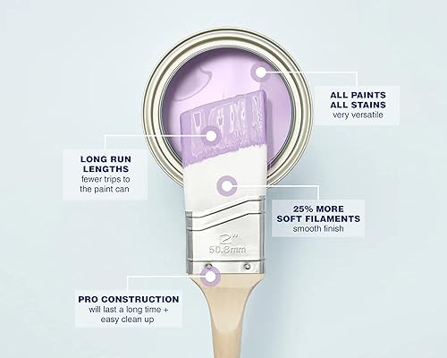 Miniatura 6 de Zibra PB100LXR - Pincel redondo para superficies curvas y detalles ornamentados, 1 pulgada, color blanco