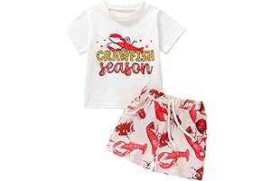 Adorable Crawfish Crew Neck Outfit for Baby's Summer Escapades