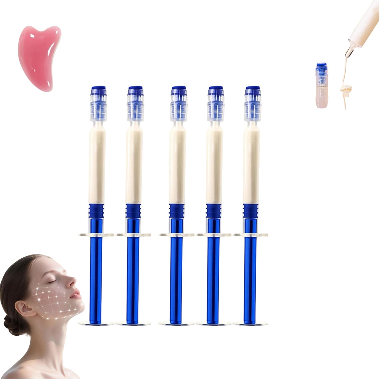 XIANJINA Micro-Molecular Collagen Anti-Wrinkle Lotion, 1/2/3/5PCS Asapproval Micro-Molecular Collagen Anti-Wrinkle Lotion, Polypeptide Collagen Elastic Essence Cream for Face Skin (5PCS)