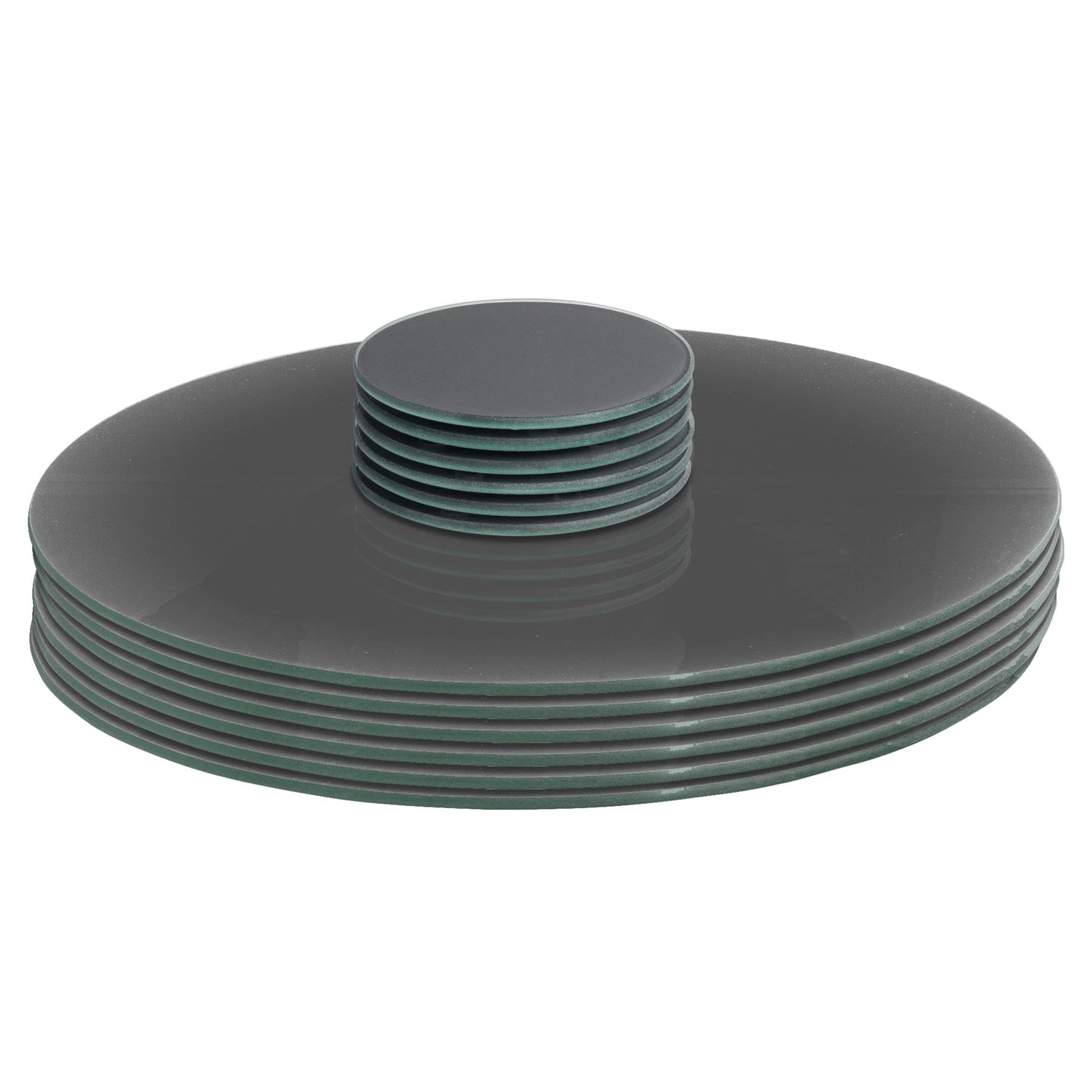 12pc Round Placemats & Coasters Set - Grey - Harbour Housewares - 30cm