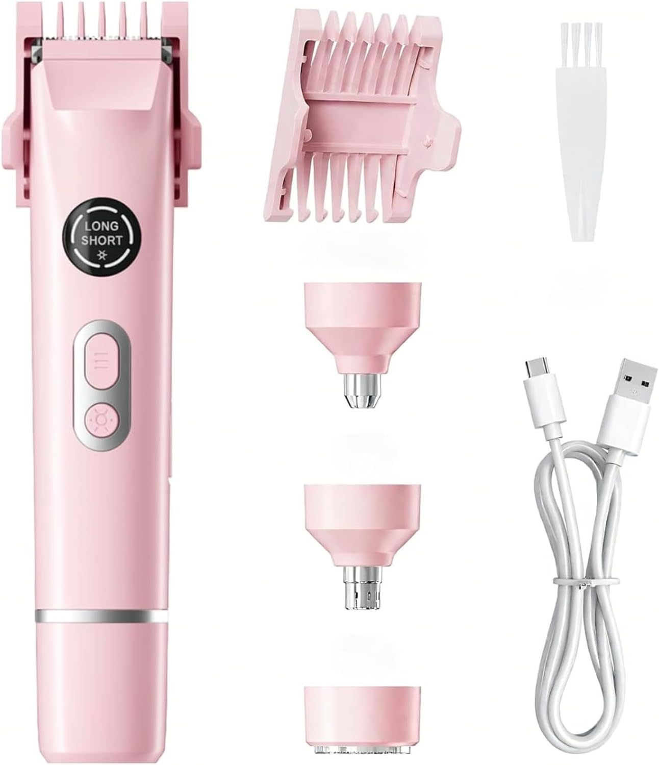 Bikini Trimmer for Women,4 in1 Electric Razor & Shaver with Dual Ceramic Blades,Dermave Bikini Shaver,Body & Intimate Areas, 90min Cordless Runtime, Waterproof Travel Grooming Kit