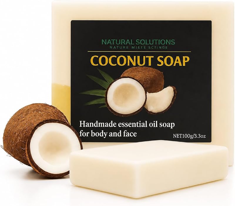 Natural Solutions Nature Meets Science Sabonete em barra de coco para rosto e corpo, 99 g