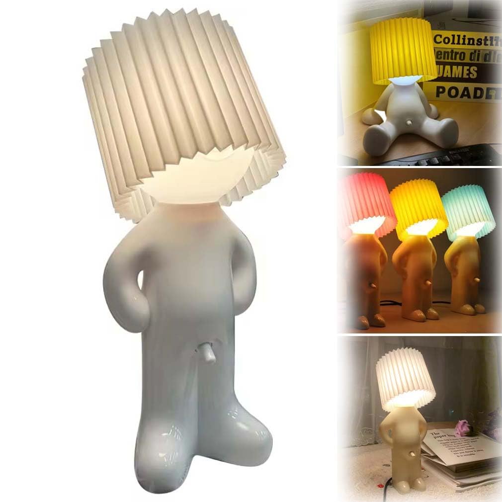 LUCKKY Modest Mike Naughty Night Lamp, Modest Mike Lamp, Shy Boy Night Light, Shy Boy Table Lamp, A Little Shy Man Creative Lamp, Creative Night Light, OMG That Wiener Switch (White-A)