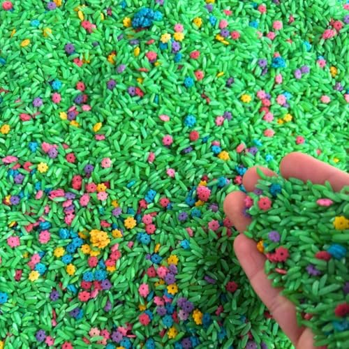 Spring Sensory Rice Bin Fillers for Kids -2 LB (4 Cups) | Sensory...