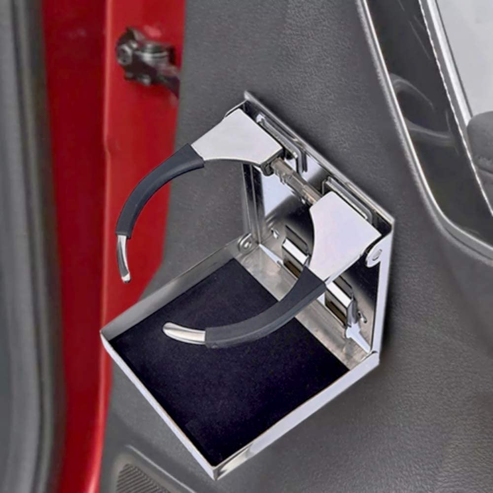 KAOLALI Portavasos Ajustable Universal de Acero Inoxidable, Soporte para Vasos Botella de Bebida para Barcos, Caravanas, Coche, RV, Furgoneta
