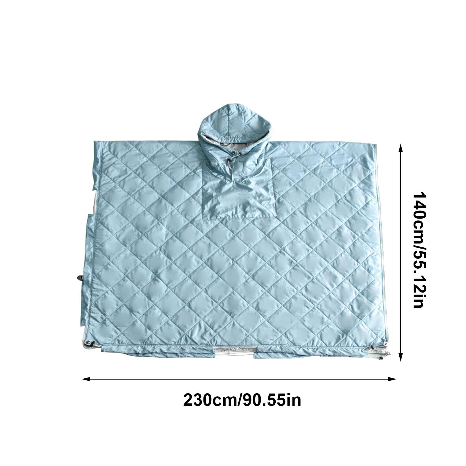 Saco de dormir portátil | Poncho de saco de dormir con capucha | Poncho de manta de camping, saco de dormir portátil, poncho resistente al agua, manta cálida para llevar puesto, poncho de