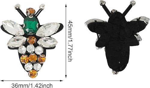 Miniatura 2 de Honbay 4 parches de imitación de abeja para coser en parches, insectos, abejas, insectos, bordados, apliques para ropa, vestido, sombrero, jeans,