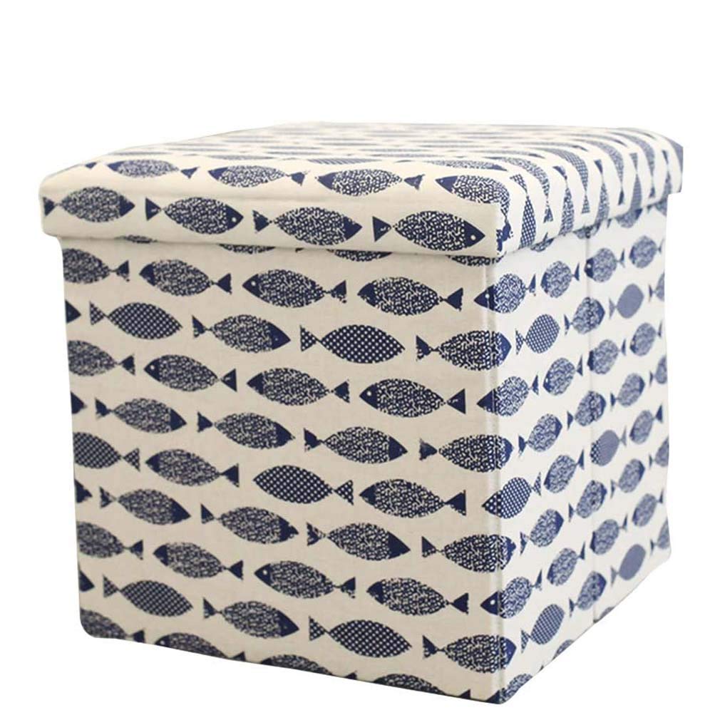 Repose-pieds pour salon pliable en coton et lin | Ambiance cocooning