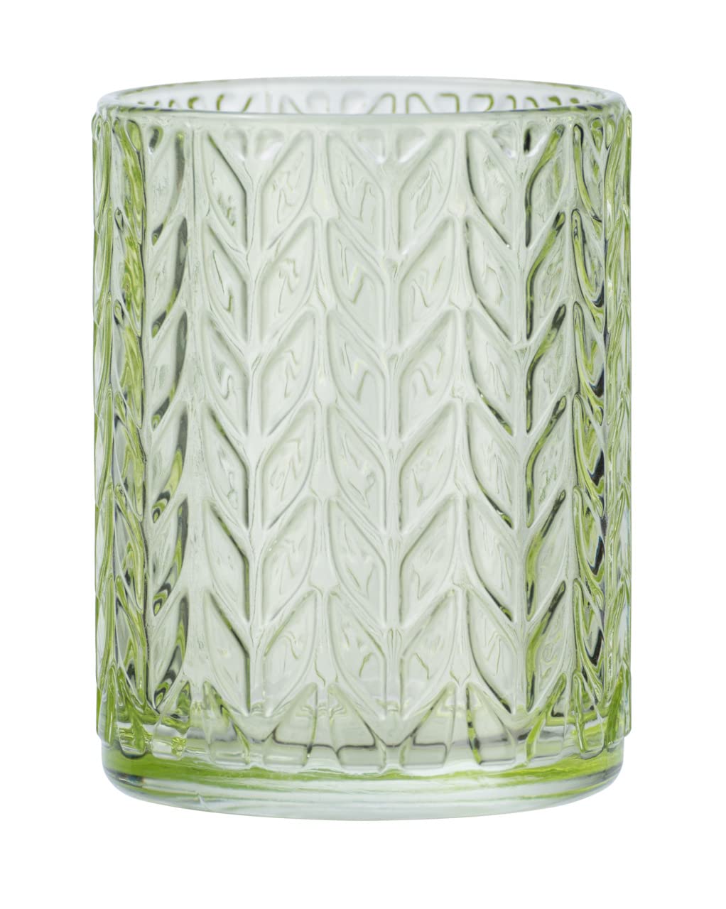 Wenko Green Vetro Glass Toothbrush Tumbler, Round Toothbrush Holder For Toothbrushes & Toothpaste,