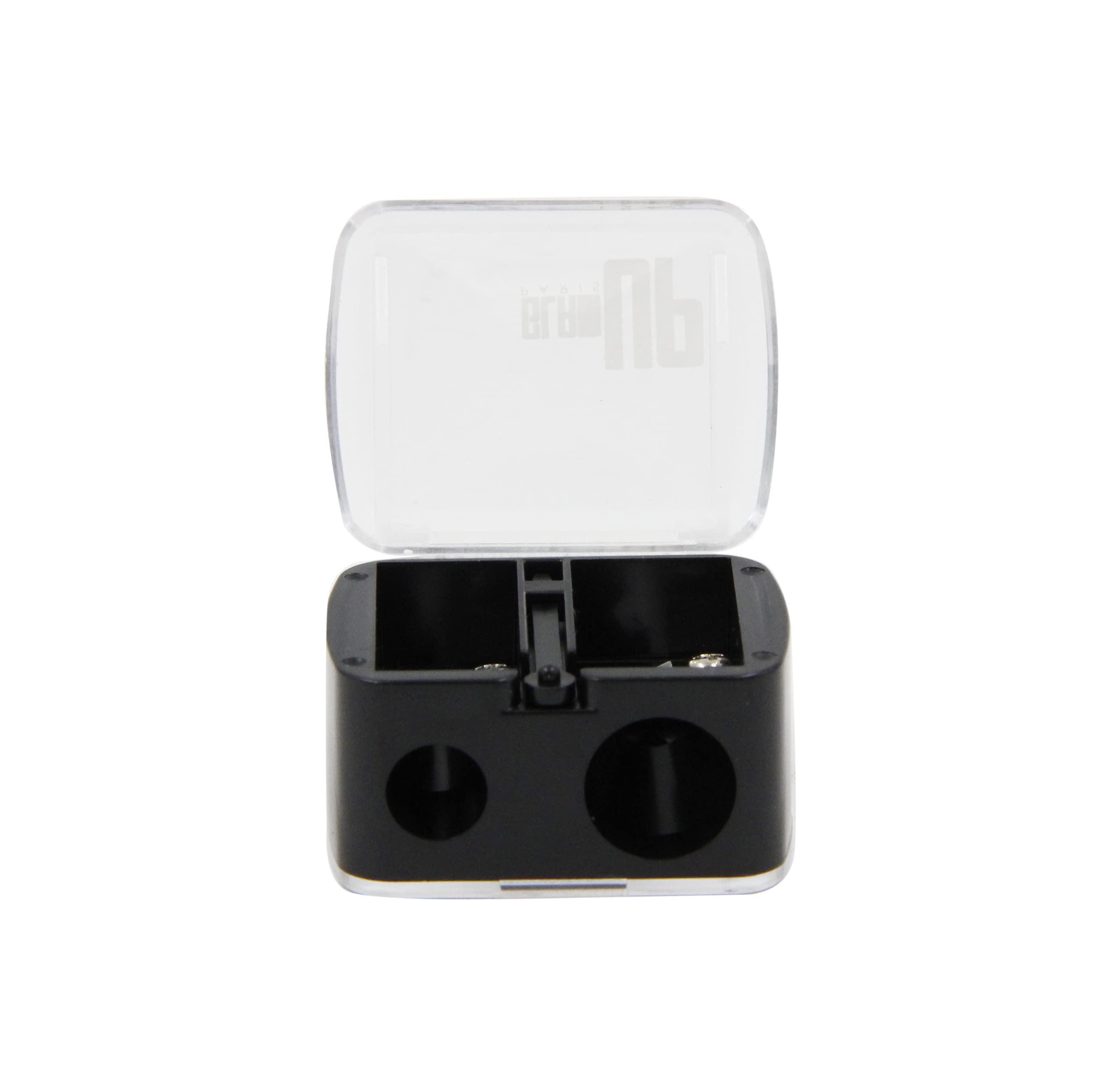 Glam'Up Paris - Temperamatite cosmetico con serbatoio, doppio punto, temperamatite a doppio foro per matite Jumbo e standard, doppio sharpener, accessorio indispensabile