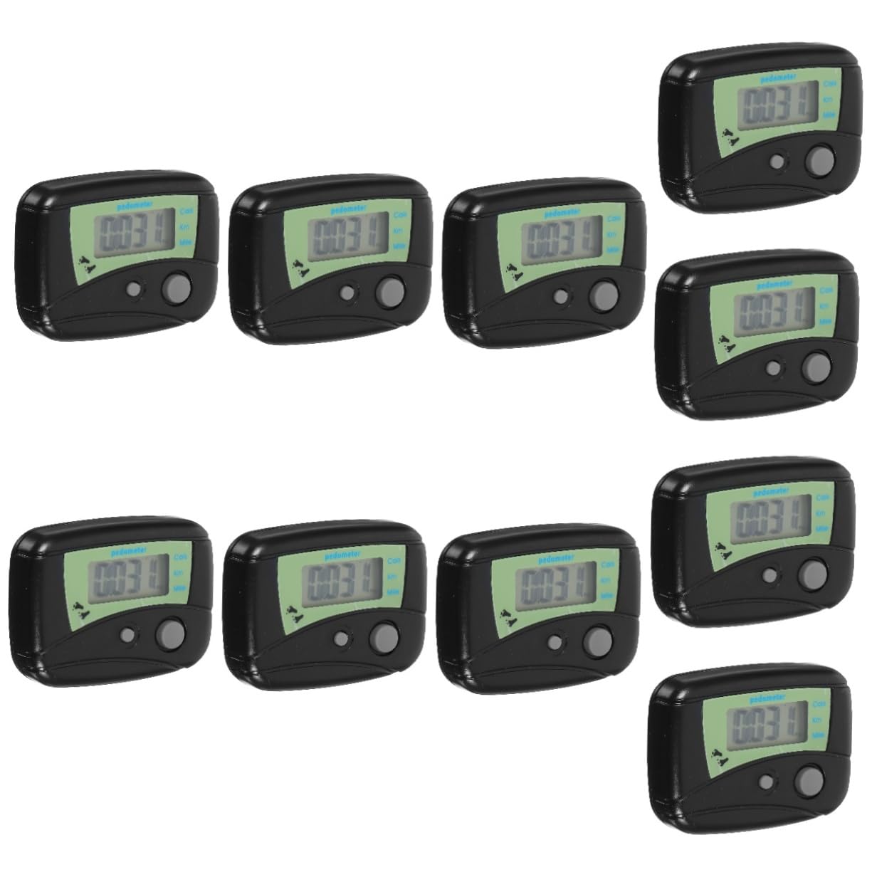 10 Pièces Compteur De Distance à Pied Compteur De Calories Podomètre EUR De Pas Podomètre Traqueur De Distance à Pied Clip sur EUR De Pas Numérique Black