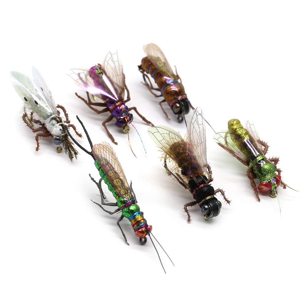 YZD Fly Fishing Flies Realistic Dry Wet Nymph Trout Flies Hand Tie Lures Kits 12/26/48 Pcs...