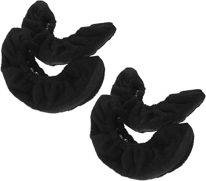 BESPORTBLE 2 Pairs Ice Skate Blade Covers and Ice Hockey Skate Guards Black Size L Stretchable Protective Sleeve for Figure and Soft Washable Skating Shoe Accessories for Outdoor Use