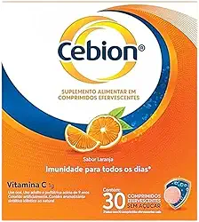 Cebion Vitamina C Efervescente com 30 Comprimidos Sabor Laranja