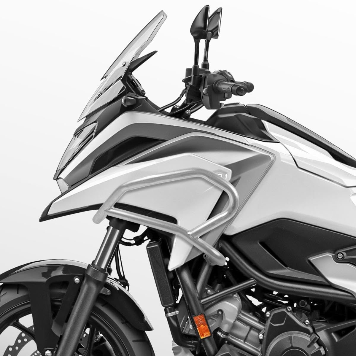 Moteur Pare Chocs de Moto pour NC750 NC 750 X DCT 2021 2022 2023 2024 Ensemble de Protections Latérales pour Protection de Cadre Contre Les Chutes Protection (Argent)