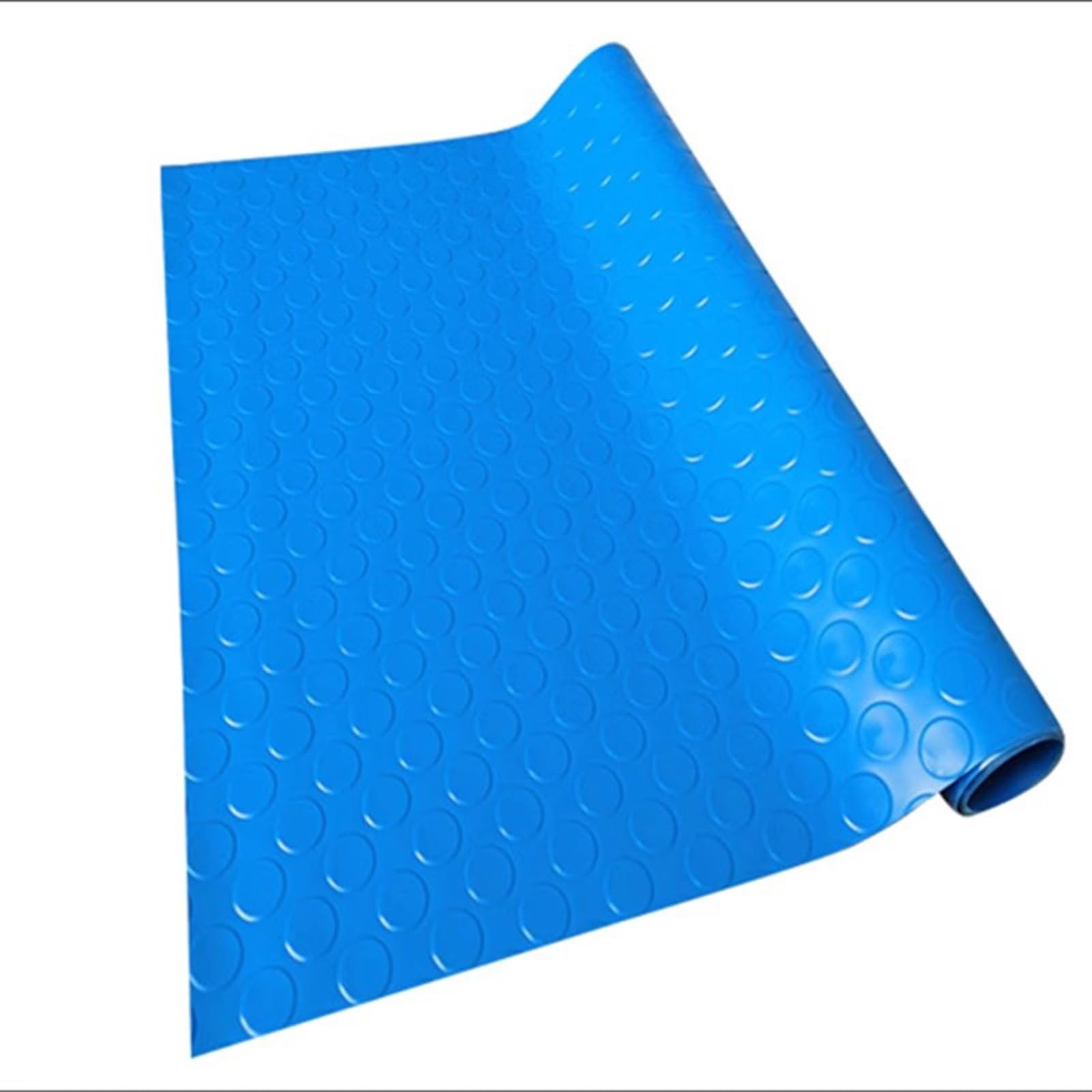 Tappetino da palestra resistente antiscivolo in gomma impermeabile, rotolo da 2,5 mm di spessore, tappetino per esercizi in gomma blu (1,4 x 3,5 m / 4.6x11.5ft) per uso domestico e in palestra