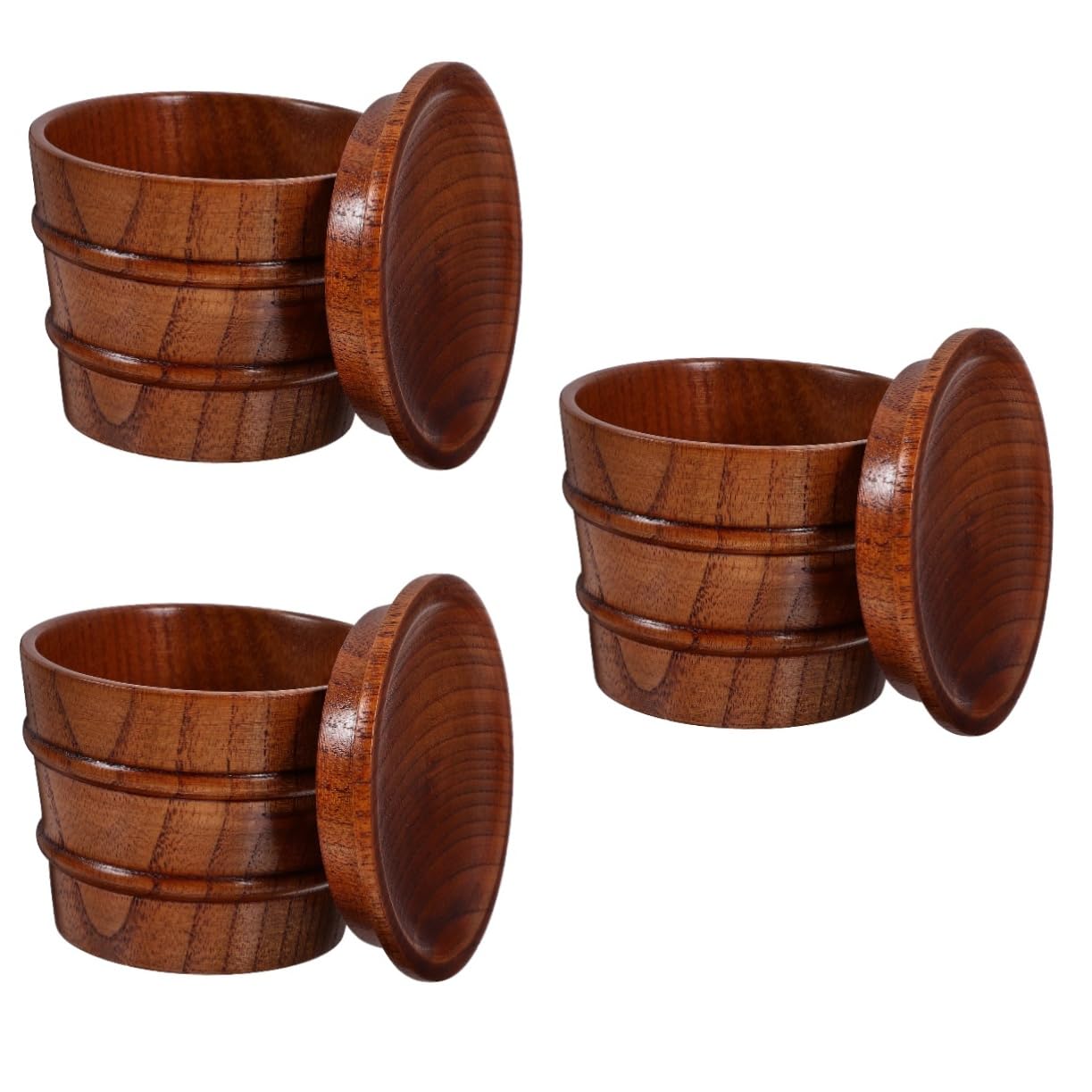 Taza de madera con tapa ULTECHNOVO juego de 3 piezas para café y té diario