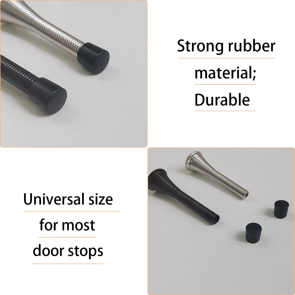 20 PCS Door Stop Caps, Door Stopper Tips Caps, 0.39 Inch