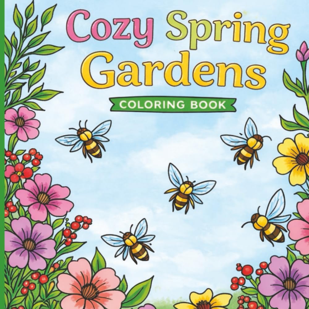 Cozy Spring Gardens Coloring Book: A Peaceful Collection of Garden Scenes for Relaxation (Cozy Coloring Books)