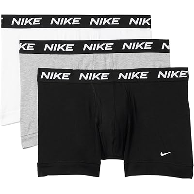 Nike All Day Cotton Stretch with Fly Trunk 3-Pack white/heather grey/black