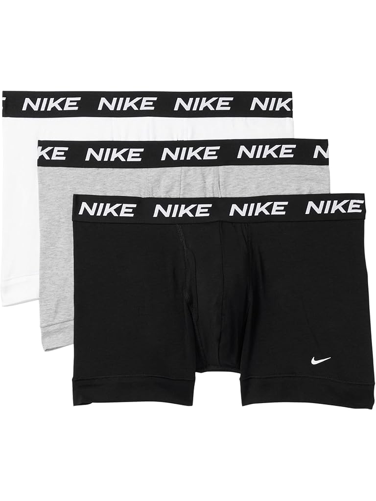 White Nike All Day Cotton Stretch with Fly Trunk 3-Pack