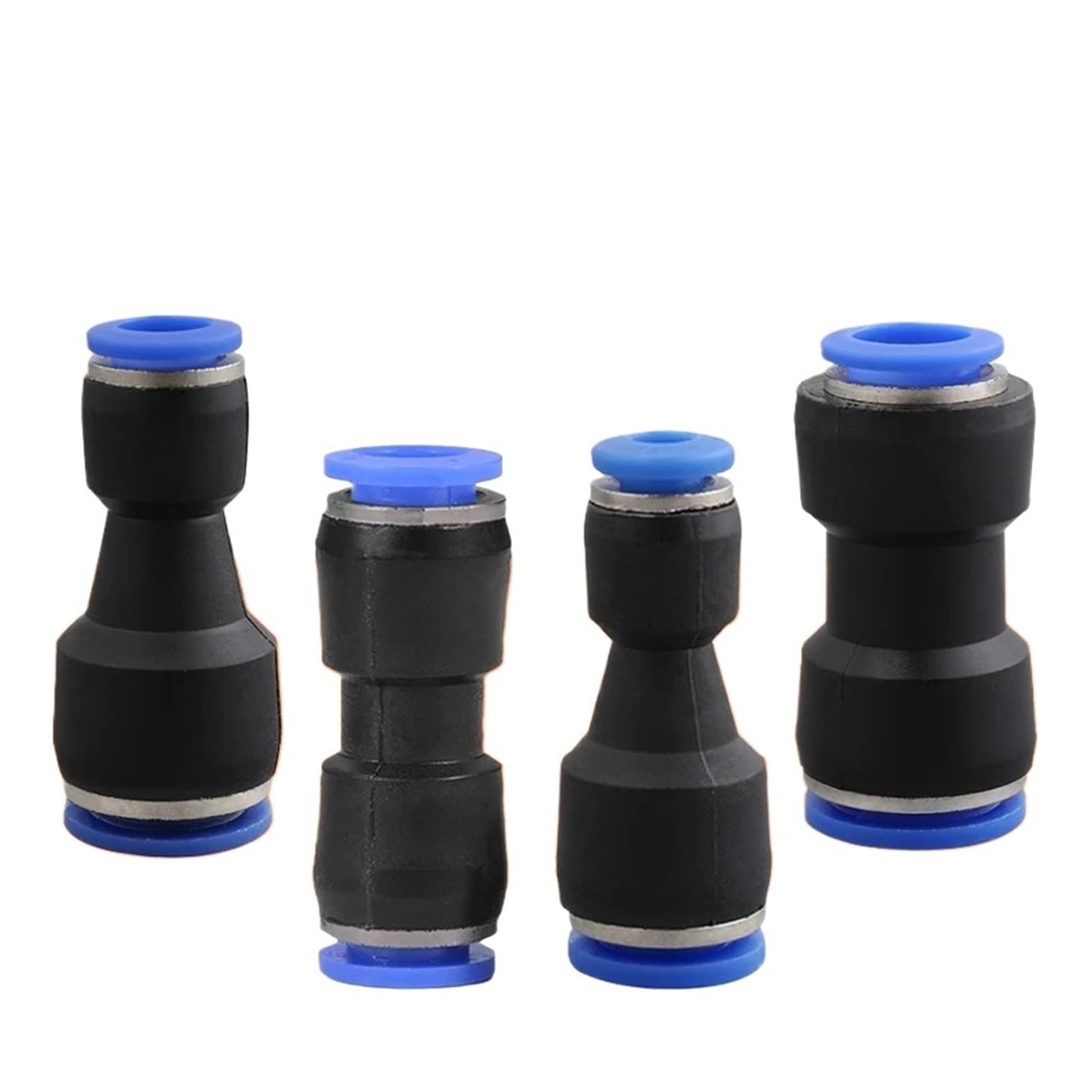 Pneumatische Schnellverbinder für pneumatische Druckluftverbindungen, PU, gerade, pneumatische Schlauchverbinder, Komponenten 4, 6, 8, 10, 12, 16 mm (PG 10–6), Rohrverschraubung, 50 Stück