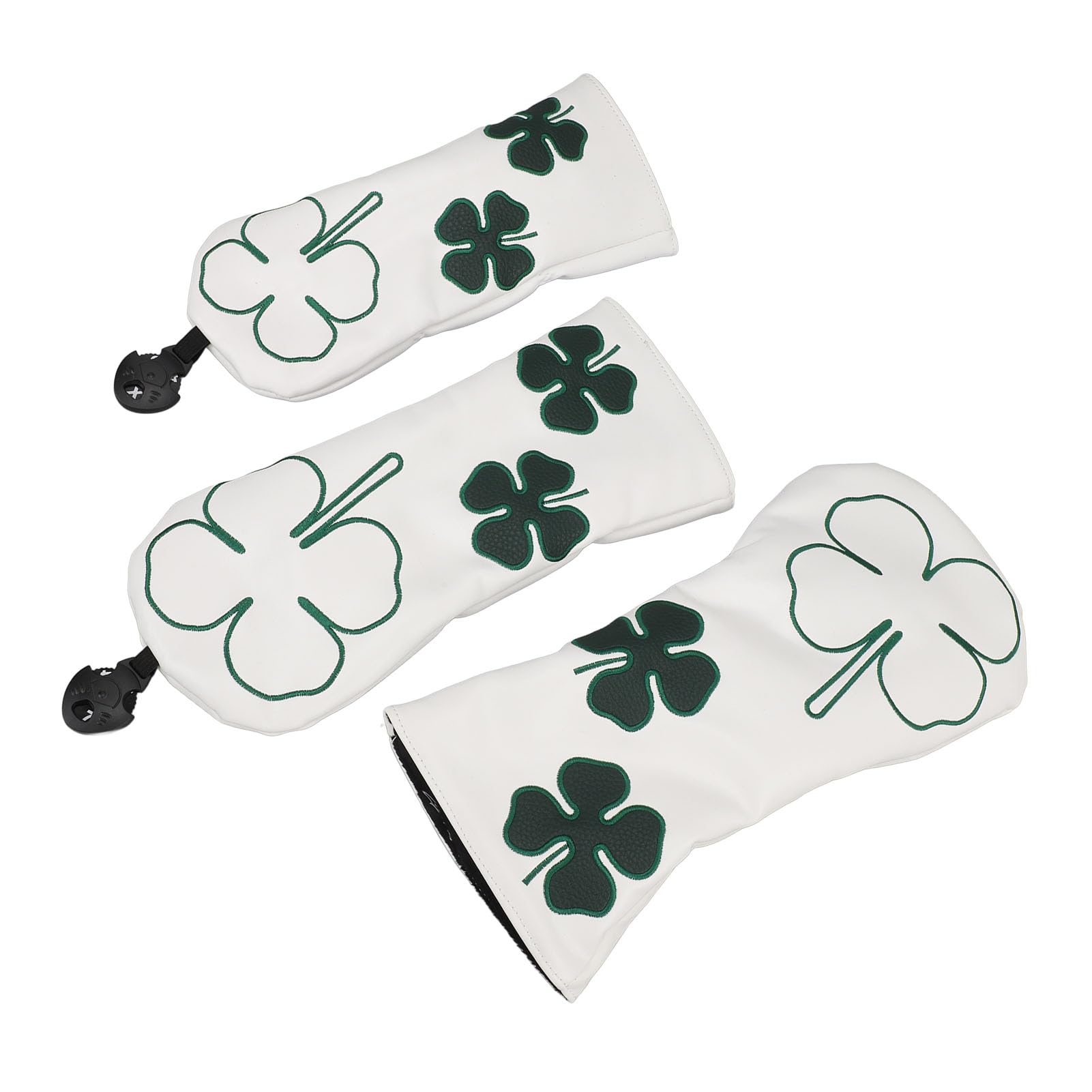 CHICIRIS 3PCS Golf Club Head Covers Set PU Le Cuir avec Une Doublure Moelleuse pour Conducteurs Putters Hybrides de Fairway Woods