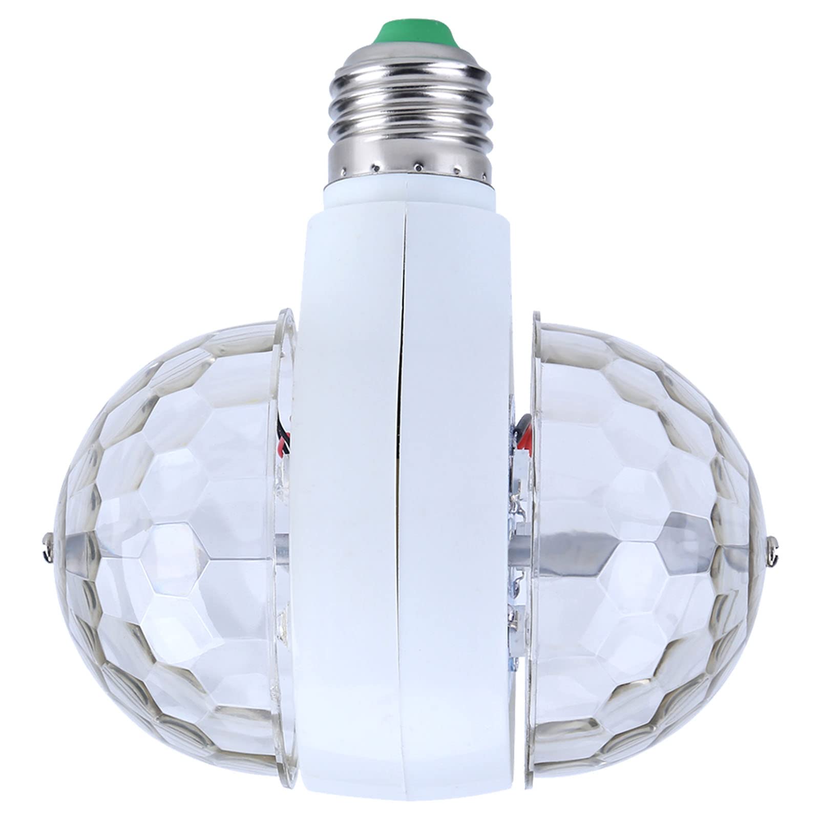 Hyuduo 2-głowicowa Obrotowa żarówka LED RGB E27 światło Sceniczne do Klubu Dyskotekowego KTV Pub Wesele o Niskim Zużyciu Energii o Wysokiej Jasności (wtyczka UE)