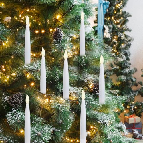 Housoutil LED-Weihnachtsbaumkerzen Mit 3D-Flamme, Christbaumkerzen Als...