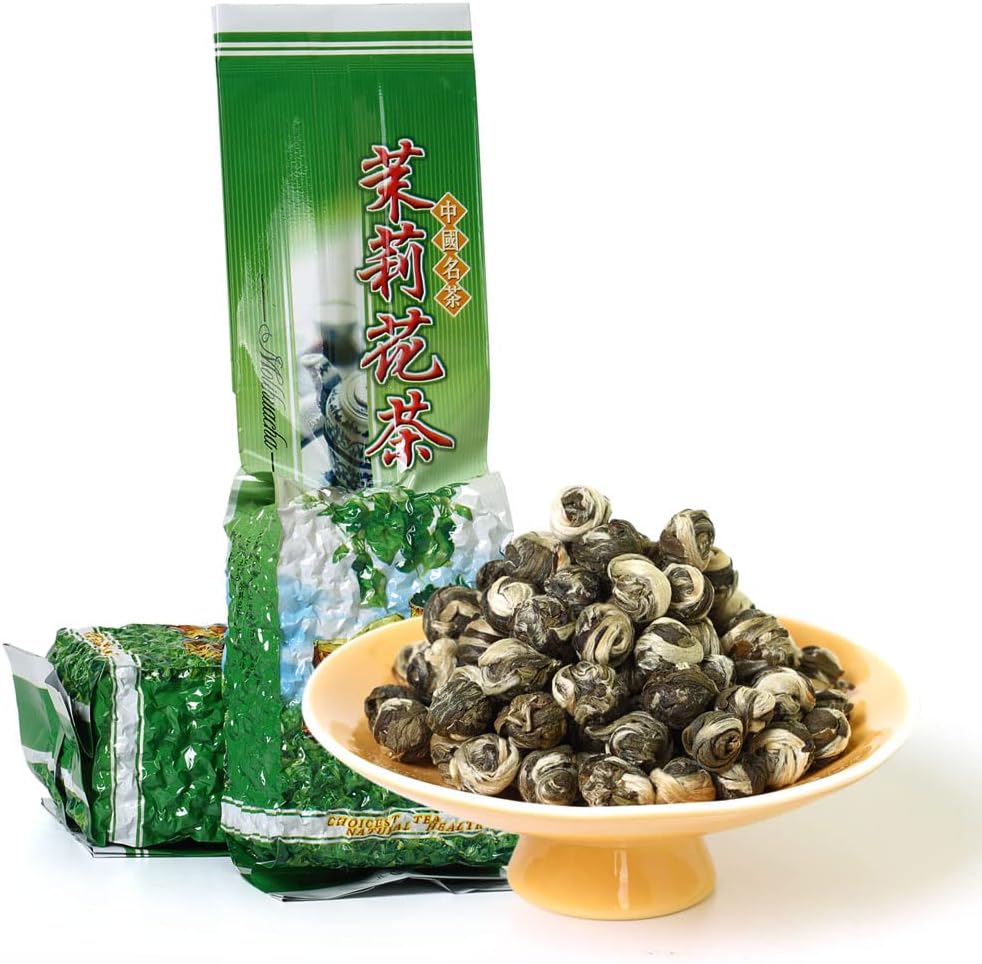 Jasmine Dragon Pearls - 4Pcs 250g / Total 35.2oz Nonpareil Supreme Grade - Jasmine Pearl Green Tea - Chinese Green Tea Loose Leaf