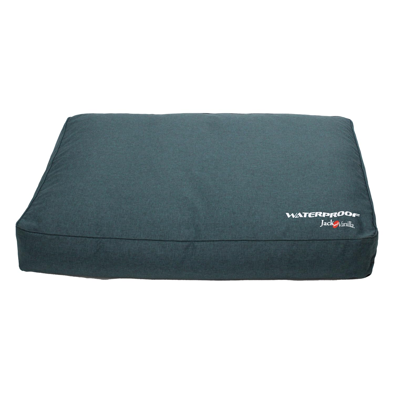 JACK AND VANILLA, Modern waterproof dog bed, optimal comfort for medium to large dogs, easy to maintain, dimensions 70 x 100 x 14 cm, petroleum colour, waterproof sports model