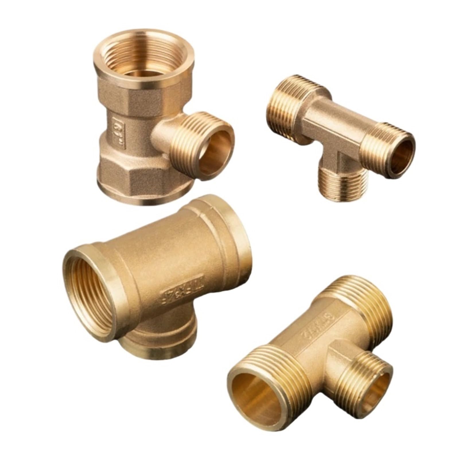 Trójnik redukcyjny gwint męski/żeński 1/2 "3/4" 1 "Adapter złączki rurowe miedziane złącze wody, oleju i gazu nawadnianie ogrodu(F1 - F1I2 - F1)