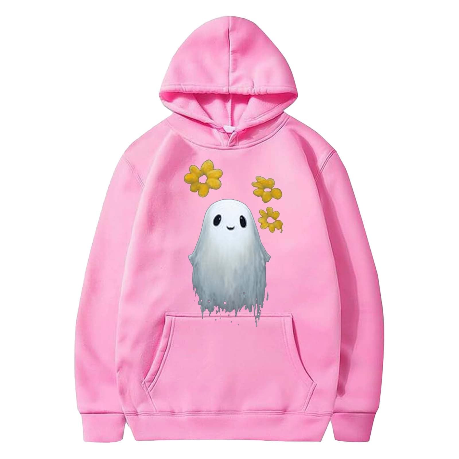 HOOUDO Angebote des Tages Heute Damen Kapuzenpullover mit Aufdruck, süß, übergroß, langärmelig, Grafik, lockeres Kapuzenpullover Funktion Hose Damen Dicke+Pullover+Damen Damen Mein Bestellung Sale
