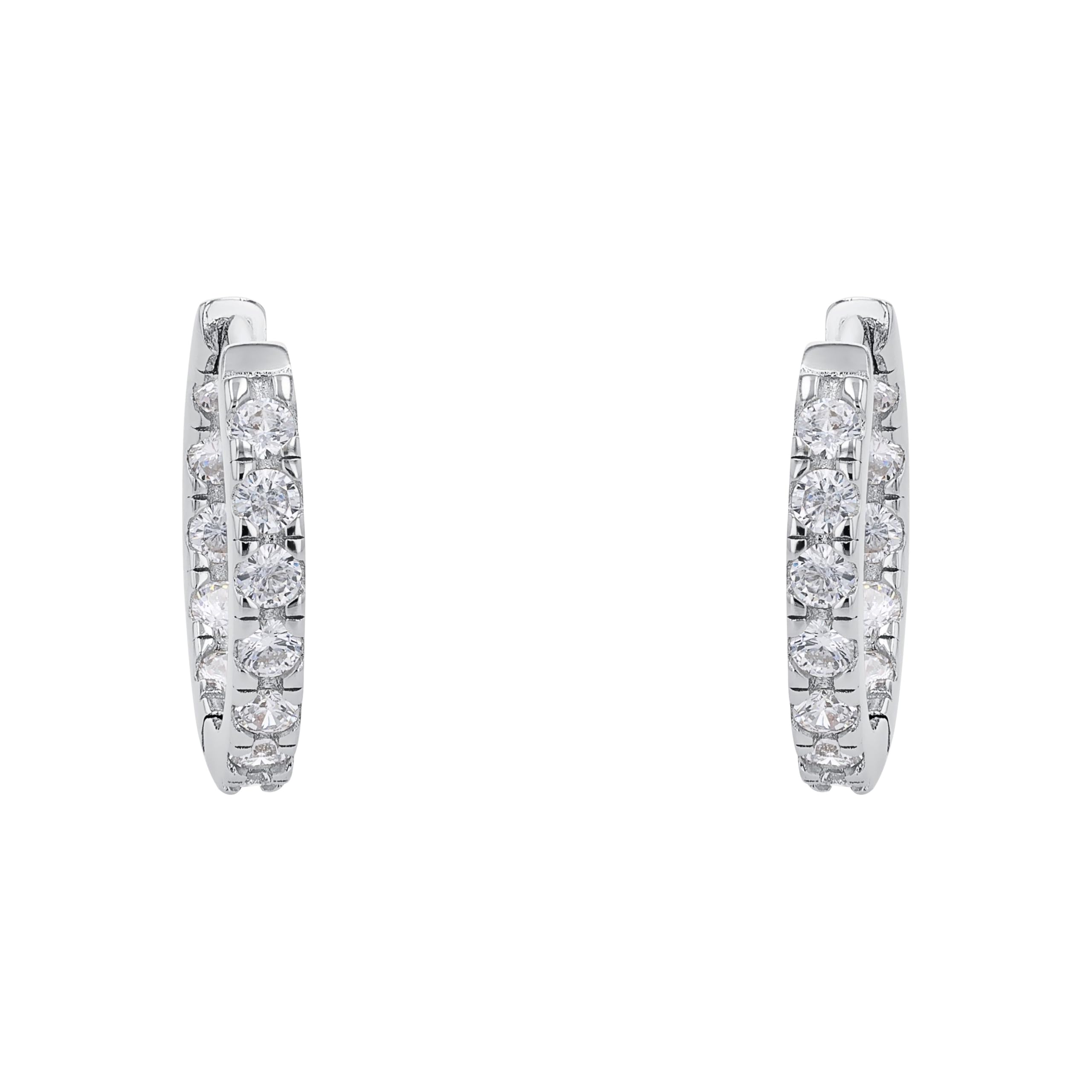 Amor Creolen 925 Sterling Silber Damen Ohrschmuck, mit Zirkonia synth., Kommt in Schmuck Geschenk Box